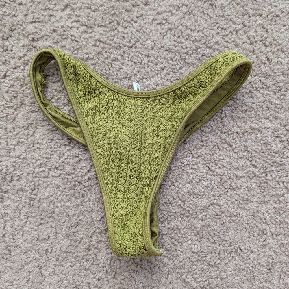 Camila Coelho Odara Green High-Cut Bikini Bottoms Size XS - Picture 6 of 11